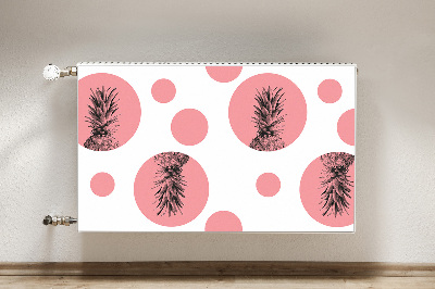 Magnetic radiator mat Pink pineapple