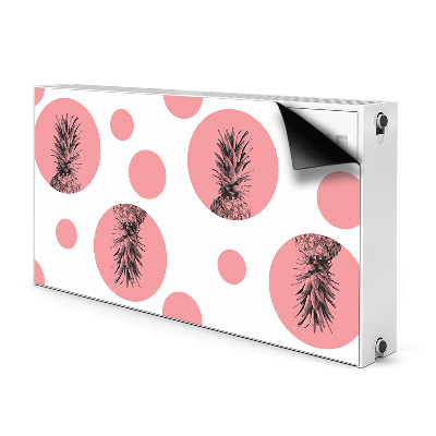 Magnetic radiator mat Pink pineapple