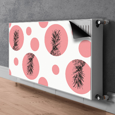 Magnetic radiator mat Pink pineapple