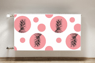 Magnetic radiator mat Pink pineapple