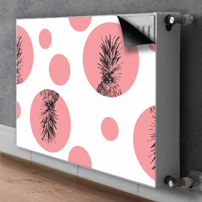 Magnetic radiator mat Pink pineapple