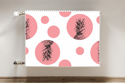 Magnetic radiator mat Pink pineapple