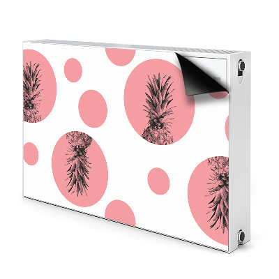 Magnetic radiator mat Pink pineapple