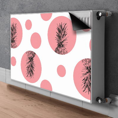 Magnetic radiator mat Pink pineapple