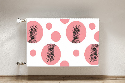 Magnetic radiator mat Pink pineapple