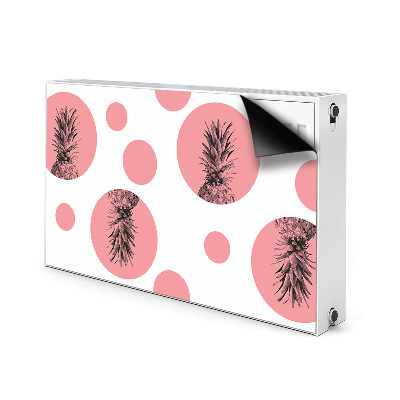 Magnetic radiator mat Pink pineapple