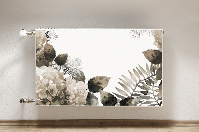 Printed radiator mat Hydrangea flowers