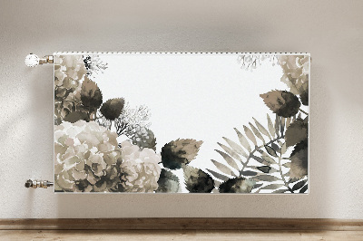 Printed radiator mat Hydrangea flowers