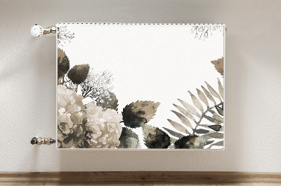 Printed radiator mat Hydrangea flowers