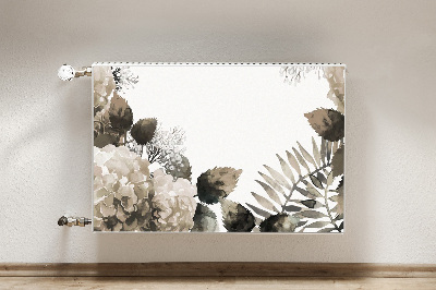 Printed radiator mat Hydrangea flowers