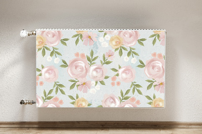 Printed radiator mat Watercolor flowers