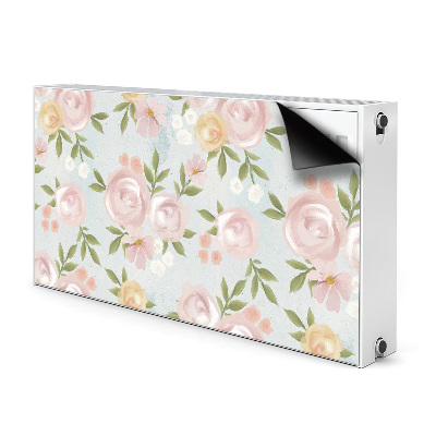 Printed radiator mat Watercolor flowers