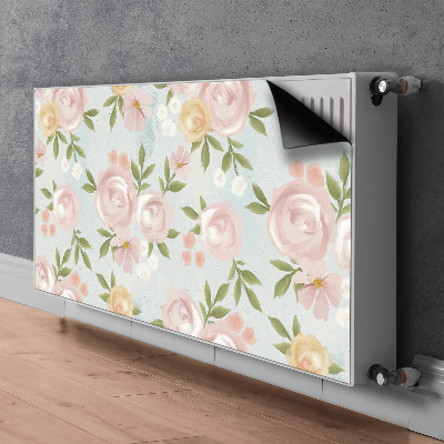 Printed radiator mat Watercolor flowers