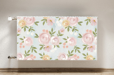 Printed radiator mat Watercolor flowers