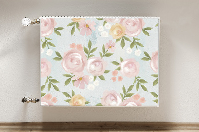 Printed radiator mat Watercolor flowers