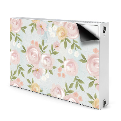 Printed radiator mat Watercolor flowers