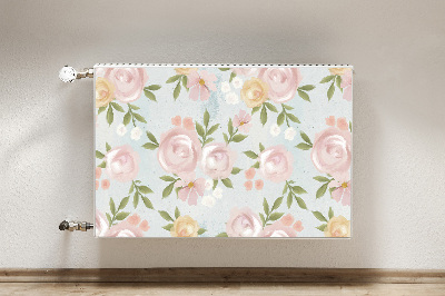 Printed radiator mat Watercolor flowers