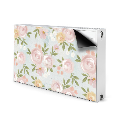 Printed radiator mat Watercolor flowers