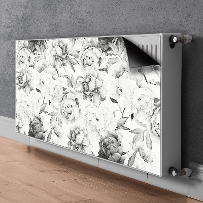 Decorative radiator mat Peonies