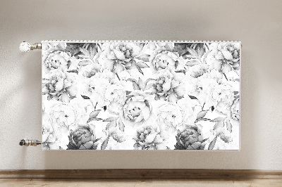 Decorative radiator mat Peonies