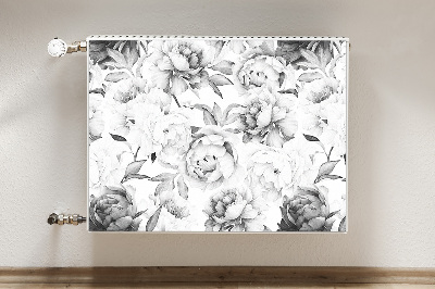 Decorative radiator mat Peonies