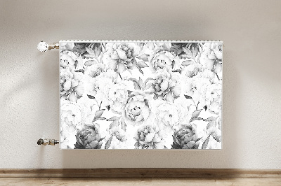 Decorative radiator mat Peonies