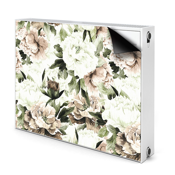 Printed radiator mat Flowering peonies