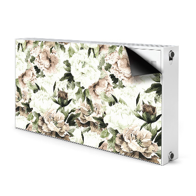 Printed radiator mat Flowering peonies