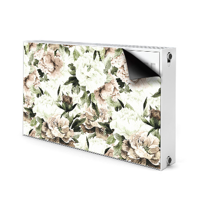 Printed radiator mat Flowering peonies