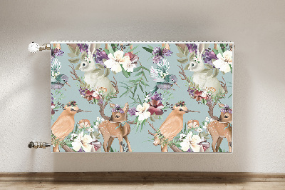 Printed radiator mat Forest animals