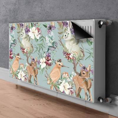 Printed radiator mat Forest animals