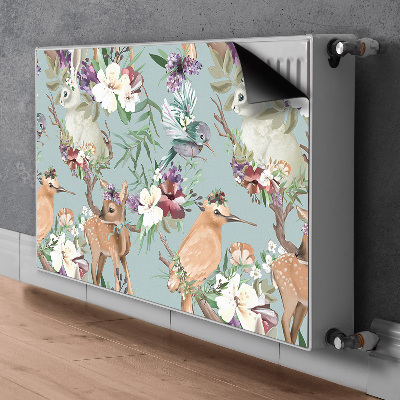 Printed radiator mat Forest animals