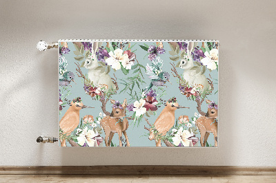 Printed radiator mat Forest animals