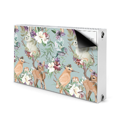 Printed radiator mat Forest animals