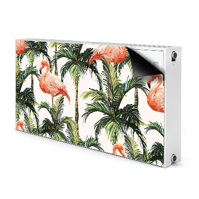 Magnetic radiator mat Flamingos