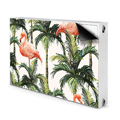 Magnetic radiator mat Flamingos