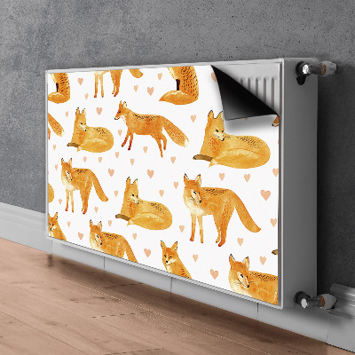 Printed radiator mat Foxes