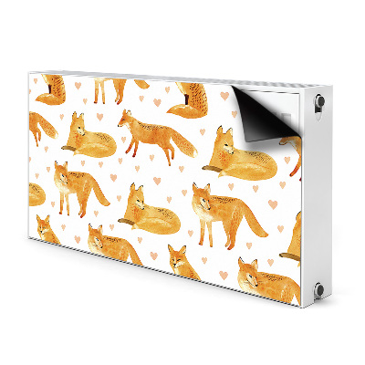 Printed radiator mat Foxes