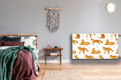 Printed radiator mat Foxes