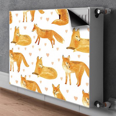 Printed radiator mat Foxes