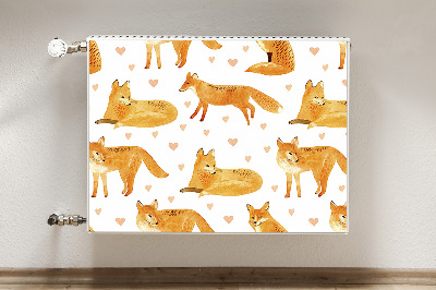 Printed radiator mat Foxes