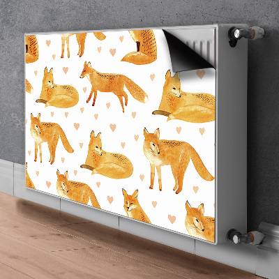 Printed radiator mat Foxes