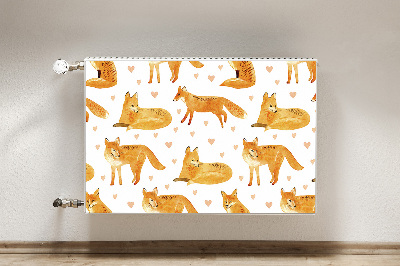 Printed radiator mat Foxes