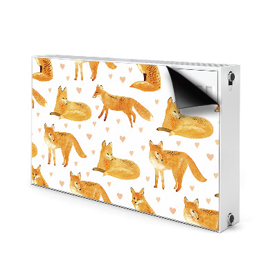 Printed radiator mat Foxes