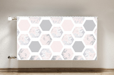 Magnetic radiator mat Hexagons