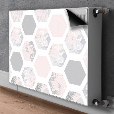 Magnetic radiator mat Hexagons