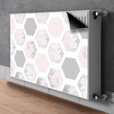 Magnetic radiator mat Hexagons