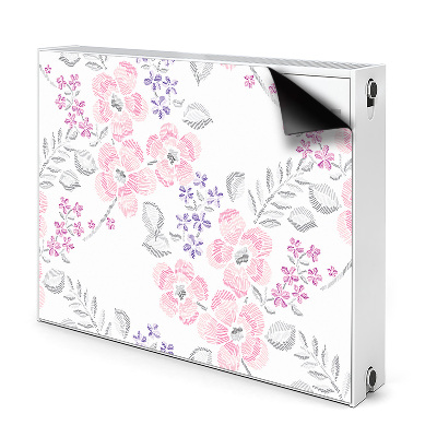 Printed radiator mat Floral pattern