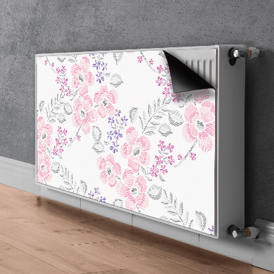 Printed radiator mat Floral pattern