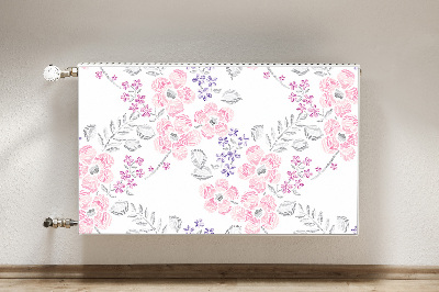 Printed radiator mat Floral pattern